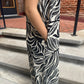 Flared Palm Jumpsuit