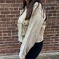 Kara Corduroy Collar Contrast Twill Crop Jacket