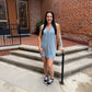 Solace Jersey Denim Mini Dress in Light Denim