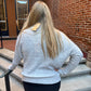 Hadley Mini Waffle Sweater In Heather Grey