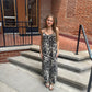Flared Palm Jumpsuit