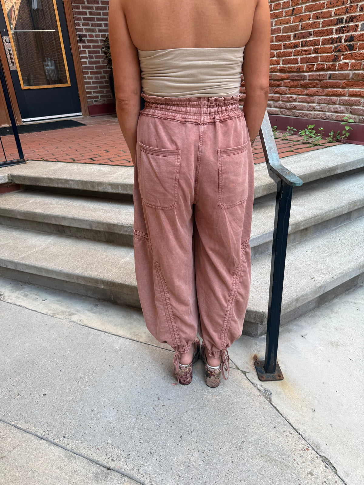 Klara Washed French Terry Drop Balloon Mauve