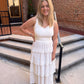 Madison Pleated Dress in White