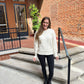 Morgan Back Cut Out Relaxes Knit Sweater