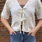 La Belle Linen Top in White