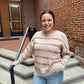 Harper Crewneck Pull Over Sweater Multi Colored Tan