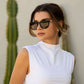 Drew Gold Frame Black Lens Sunglasses