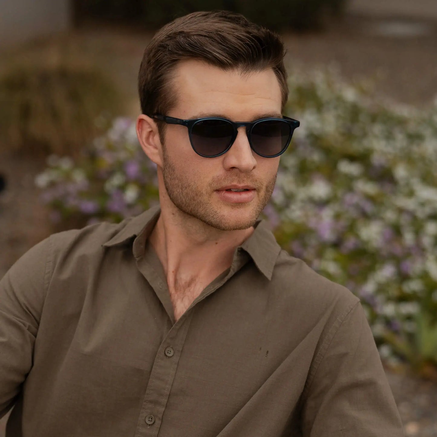 Rowan Polarized Sunglasses in Crystal Cobalt