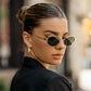 Verona Gold Frame Black Lens Sunglasses