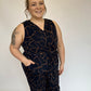 Stephanie Sleeveless Wrap Wide Leg Jumpsuit in Plus