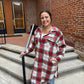 Ophelia Red, Green & White Plaid Long Flannel