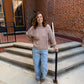 Kenzi Ash Mocha Cable Knit Sweater
