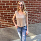 Amber Crochet Tank in Tan