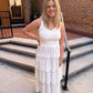 Madison Pleated Dress in White