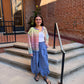 Klara Washed French Terry Drop Pocket Pant in French Blue