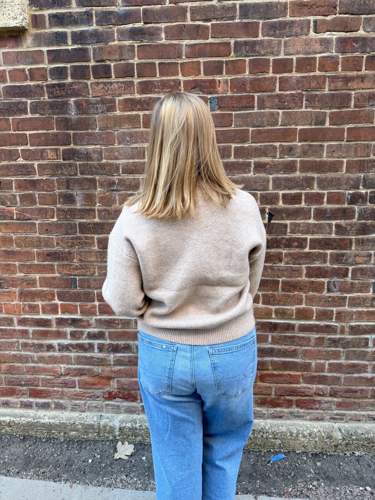 Evelyn Floral Sweater in Taupe