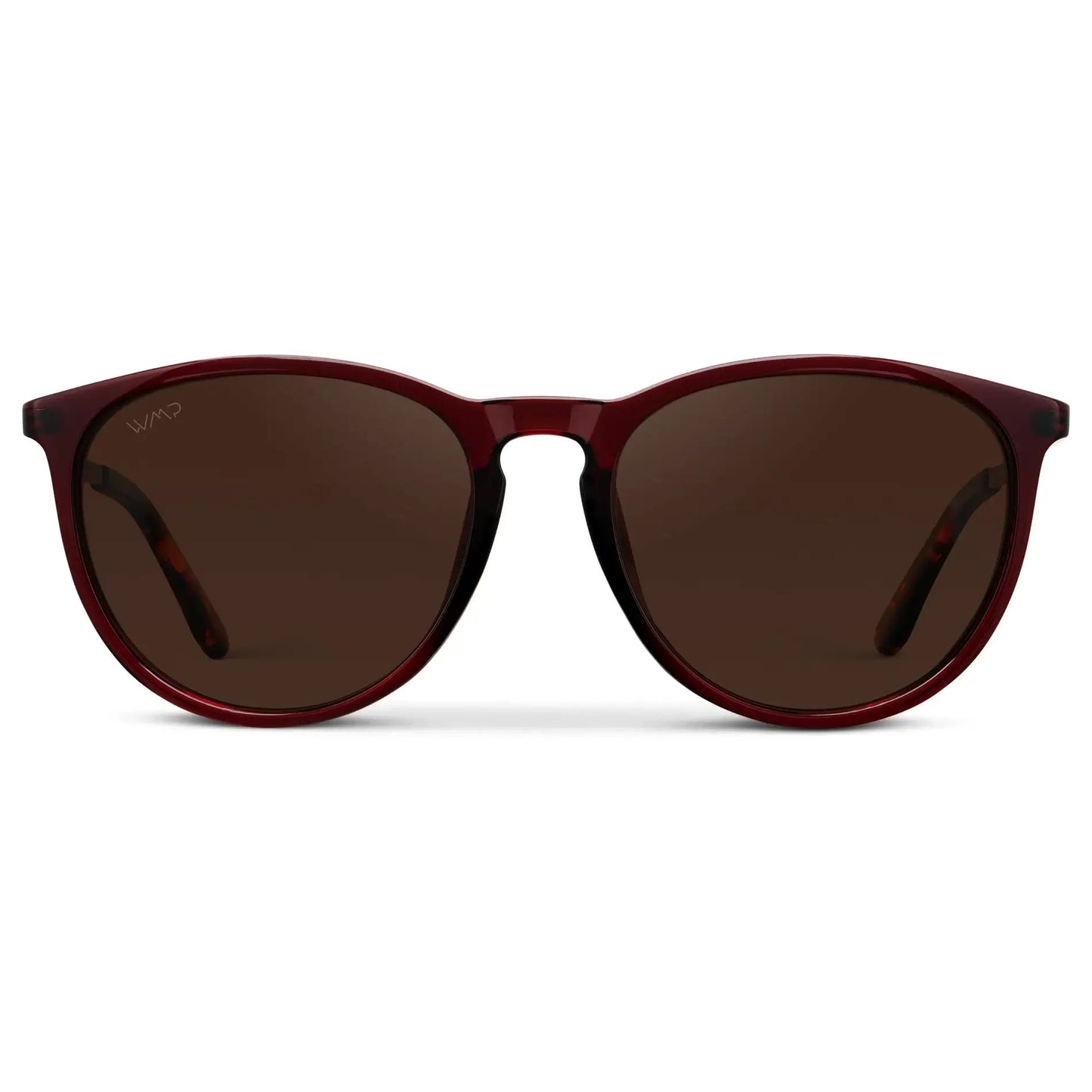 Drew Crystal Cherry Red and Dark Brown Lens Sunglasses