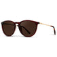 Drew Crystal Cherry Red and Dark Brown Lens Sunglasses