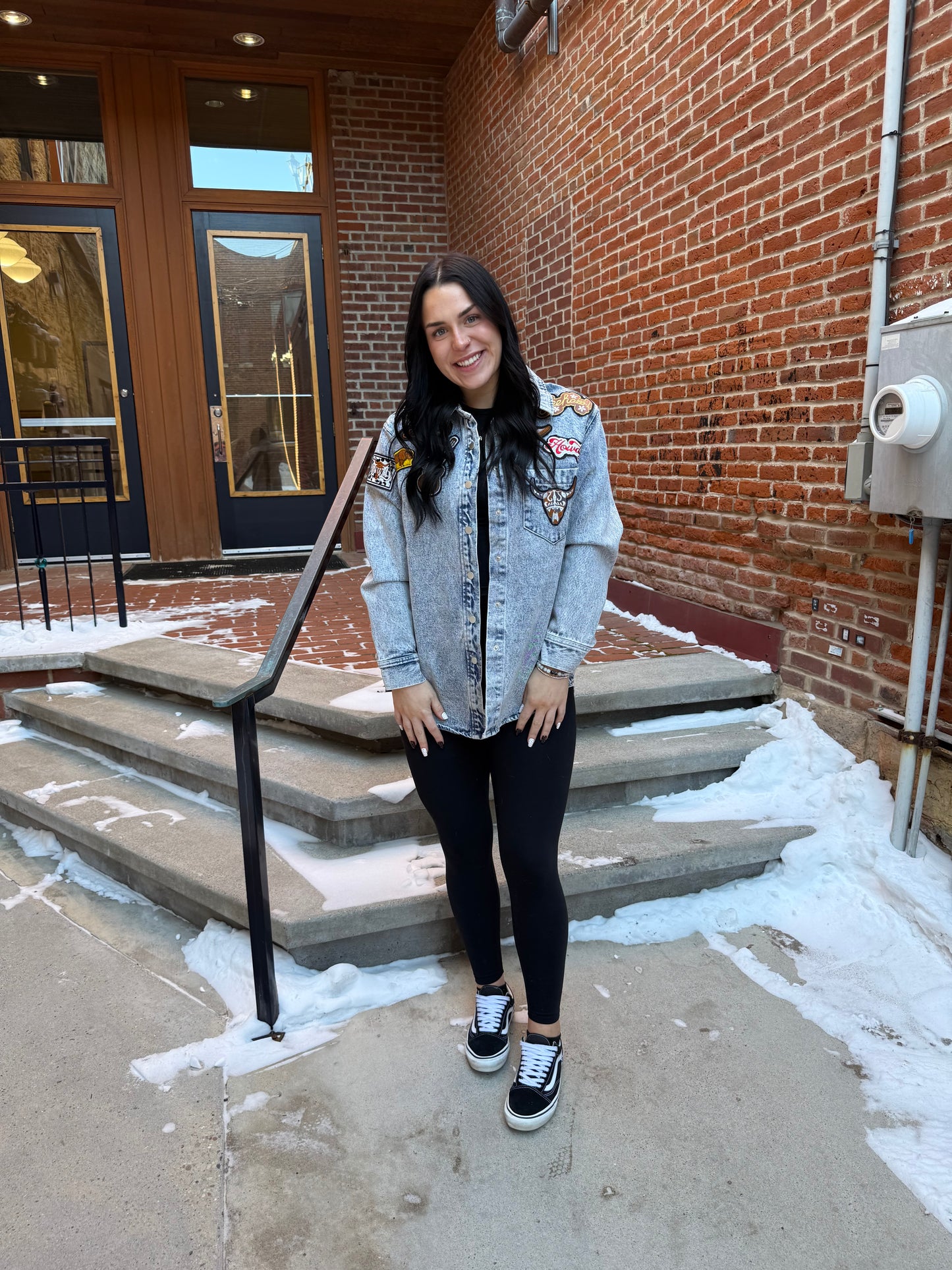 Lucy Washed Snap Up Rodeo Denim Jacket