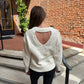 Morgan Back Cut Out Relaxes Knit Sweater