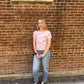 Torrie Modern Slub Tee in Lilac Gray