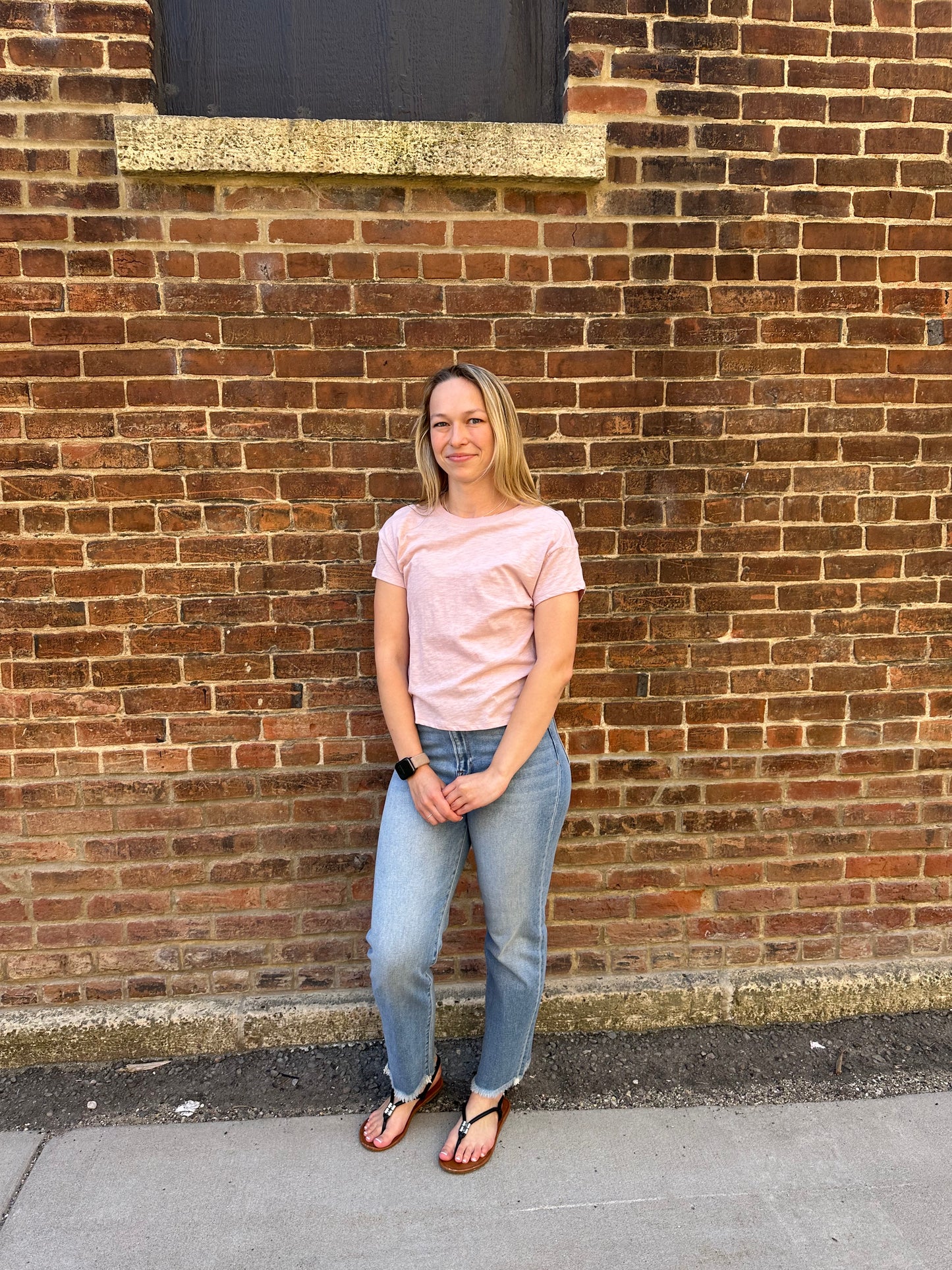 Torrie Modern Slub Tee in Lilac Gray