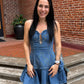 Sierra Western Stitch Sweetheart Denim Minidress
