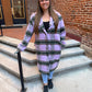 Faye Purple, Green & Tan Plaid Coat