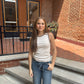 Social Whipstitch Tank in White