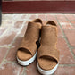 Amy Sandal Wedge in Tan