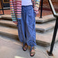 Klara Washed French Terry Drop Pocket Pant in French Blue