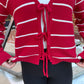 Rachel Bow Tie Sweater in Red