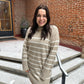 Fin Stripe Sweater Dress Heather Taupe