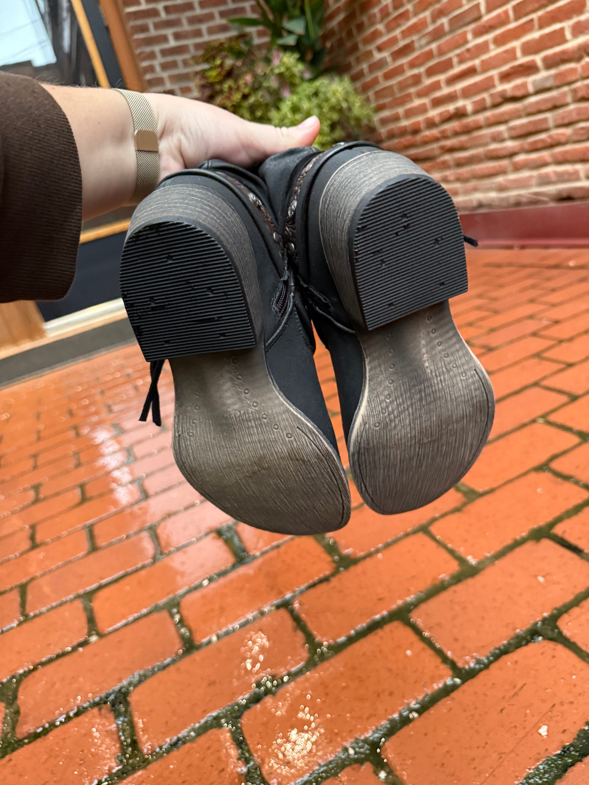 Clover Black Western Bootie