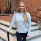 Hadley Mini Waffle Sweater In Heather Grey