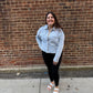 All Day Knit Denim Cropped Jacket in Washed Indigo