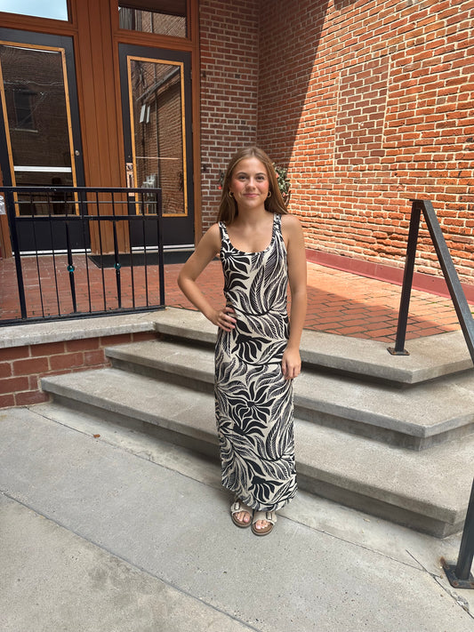 Polanco Palm Midi Dress