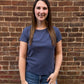 Renae Rib S/S Top in Indigo