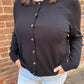 April Button Up Cardigan in Black