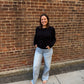April Button Up Cardigan in Black