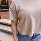 Sway Textured Cropped Tee in Parchment