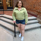 Drea Half-Zip Hoodie in Sage