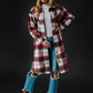 Ophelia Red, Green & White Plaid Long Flannel