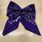 Embroidered School Spirit Wingers in Purple