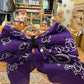 Embroidered School Spirit Wingers in Purple Backpack Clip