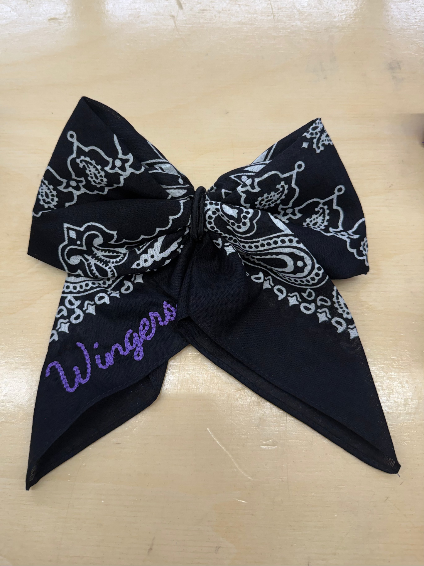 Embroidered School Spirit Wingers in Black