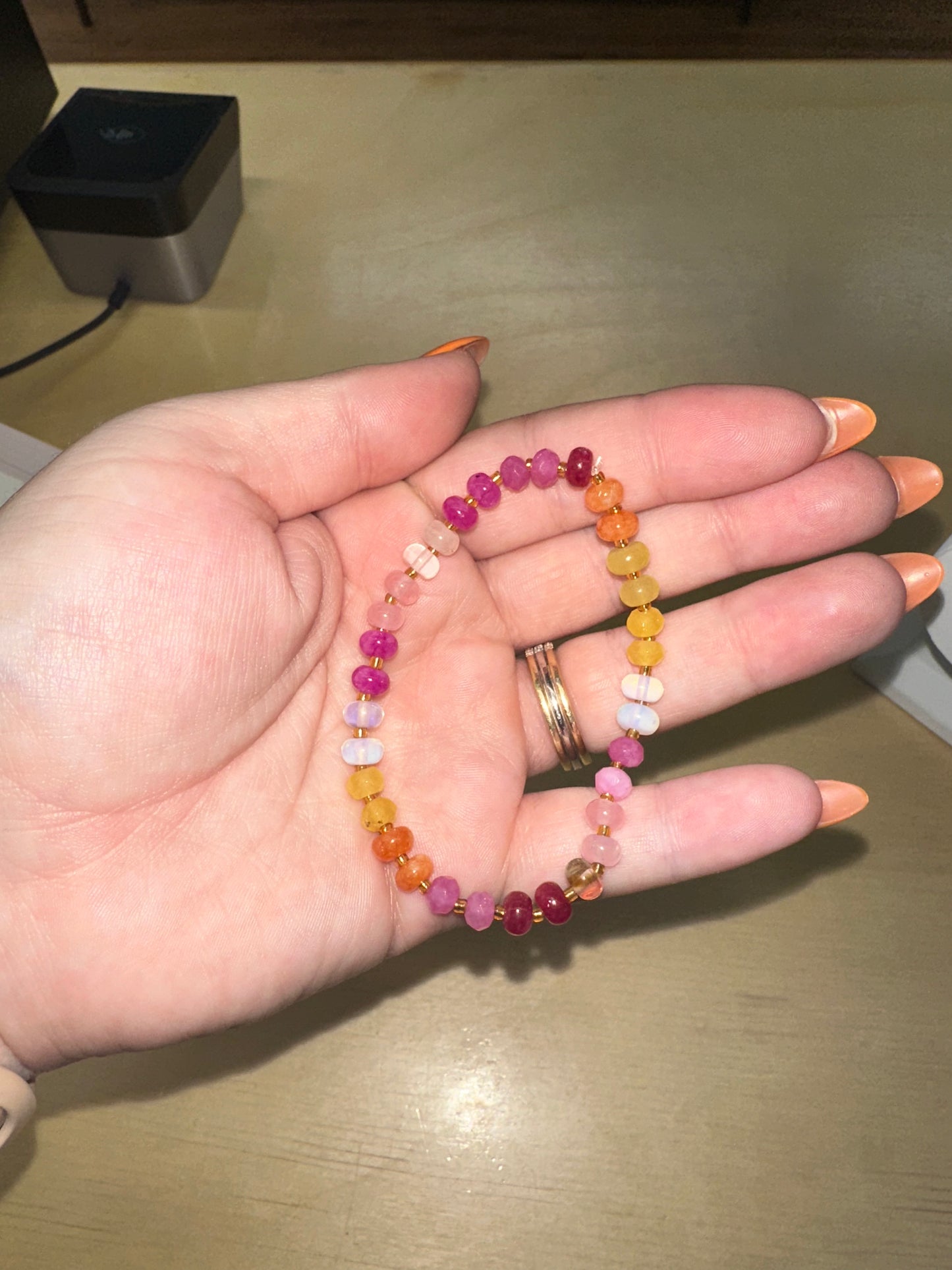 Colorful Glass Beaded Bracelet