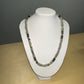 Glass Beaded Necklace in Grey