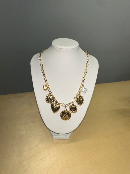 Charm Necklace with Coins
