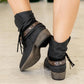 Clover Black Western Bootie